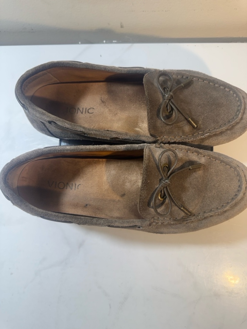 Vionic Virginia Dark Taupe Suede Women's Moccasin Loafers - Size 9 - Picture 7 of 9